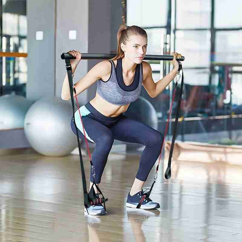 Portable Pilates Bar with Resistance Bands