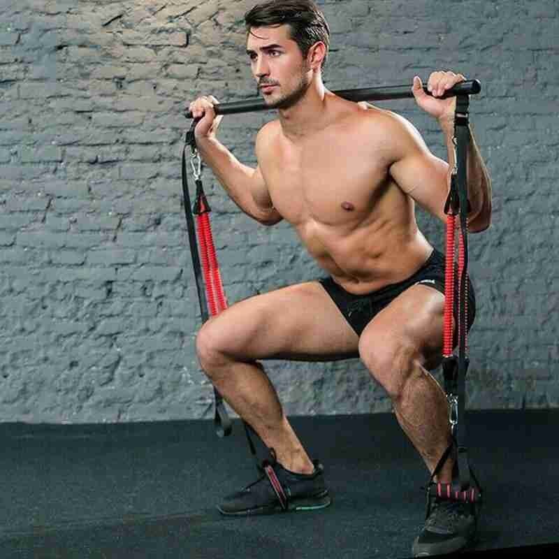 Portable Pilates Bar with Resistance Bands