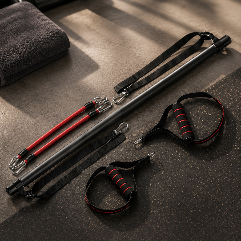 Portable Pilates Bar with Resistance Bands